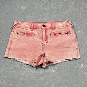 Free People Womens 28 Pink Corduroy Cutoff Shorts Raw Hem Y2k Vtg-Inspired Boho